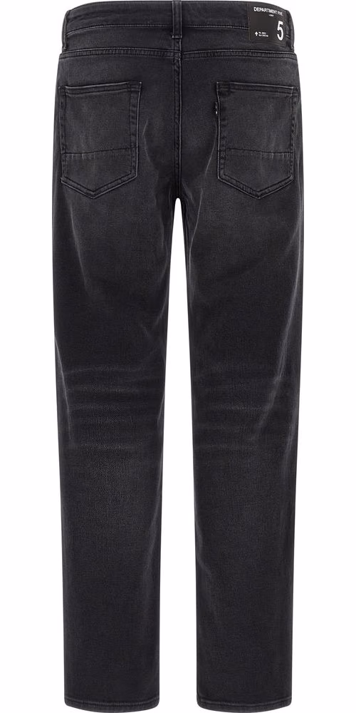 Department 5 Black Cotton Straight-Leg Jeans