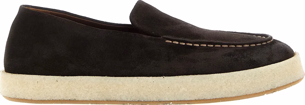 Marsell Brown Leather Slip-On Loafers
