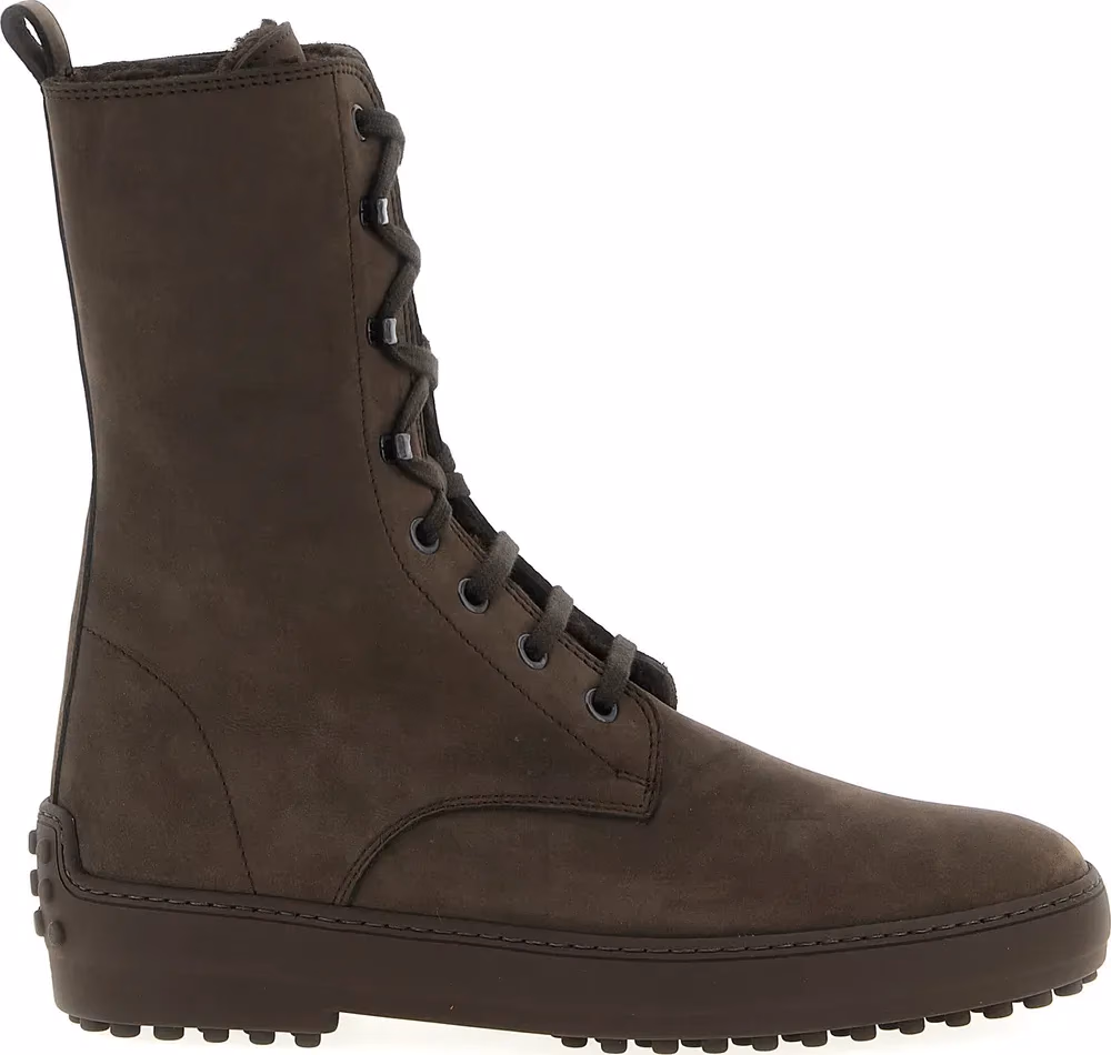 Tod's Brown Calfskin Ankle Boots