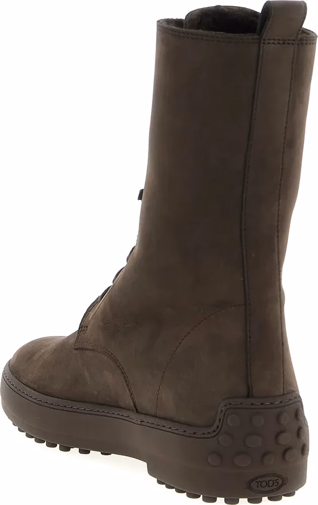 Tod's Brown Calfskin Ankle Boots