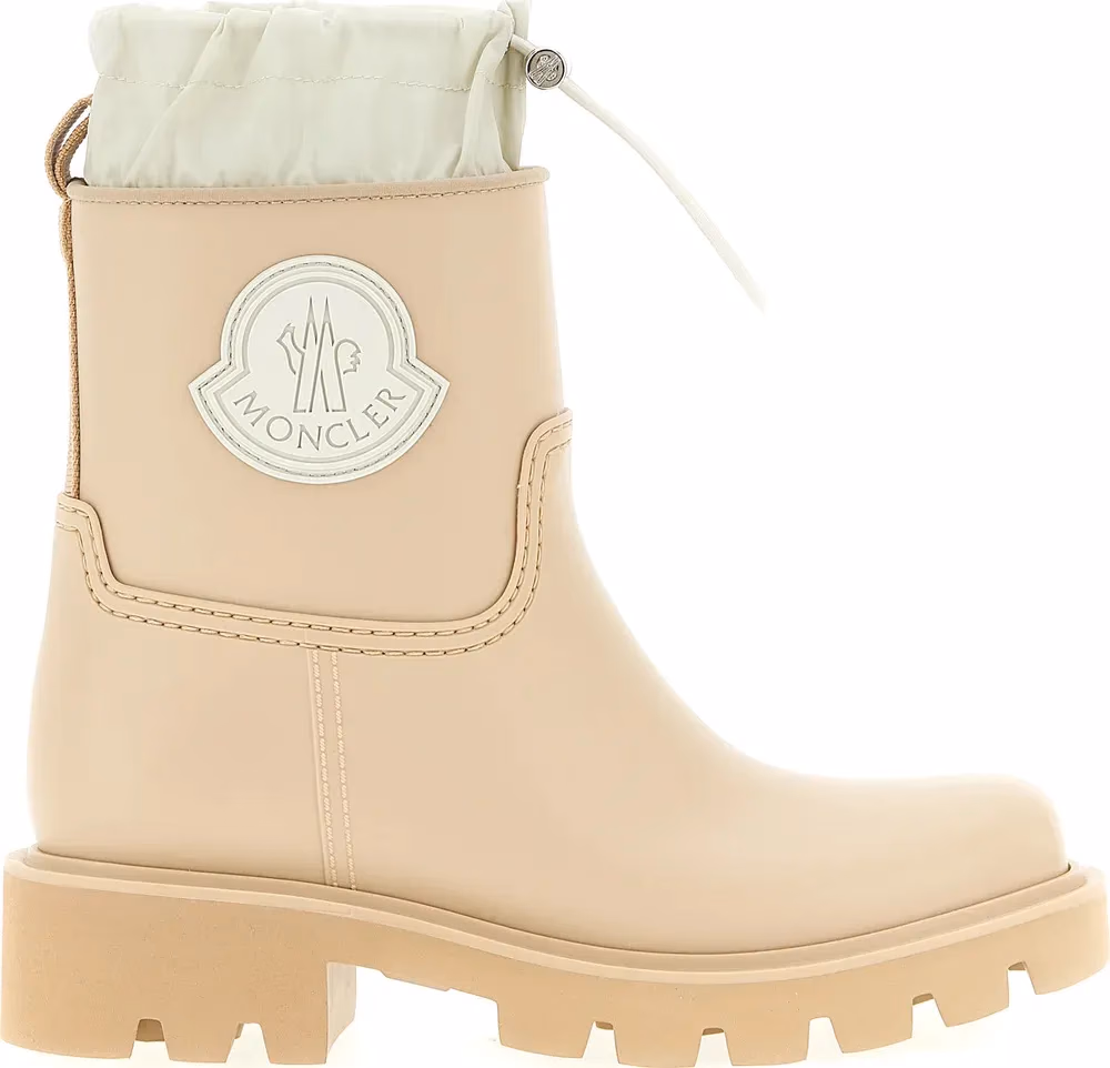Moncler Beige Pvc Ankle Boots