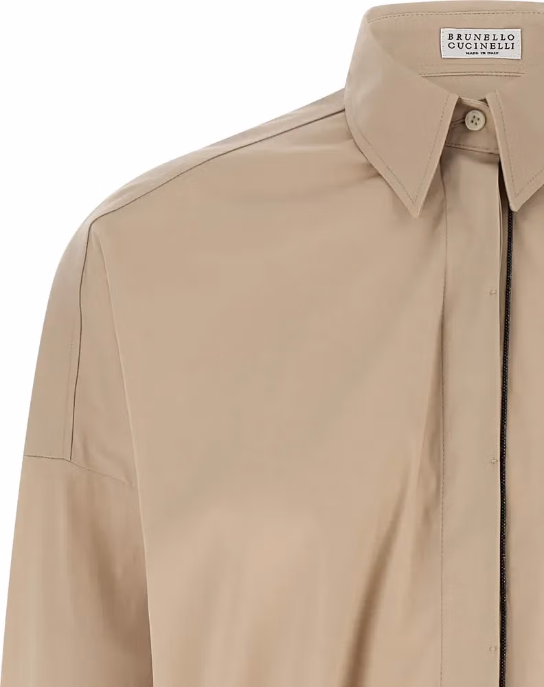 Brunello Cucinelli Beige Cotton Blouse