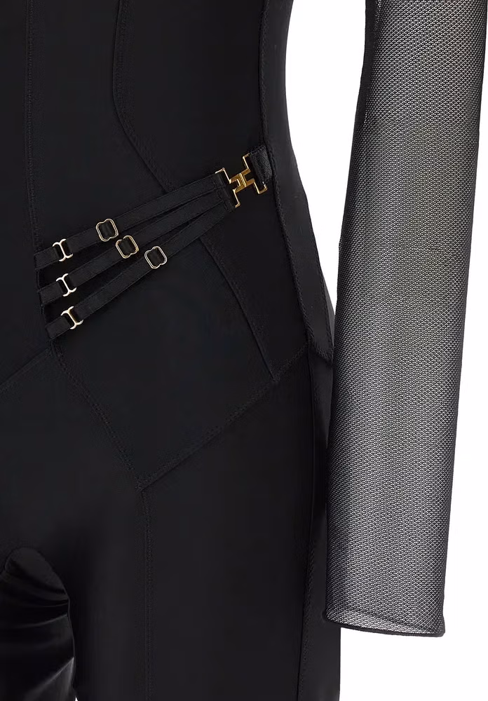 Elisabetta Franchi Black Polyamide Jumpsuit
