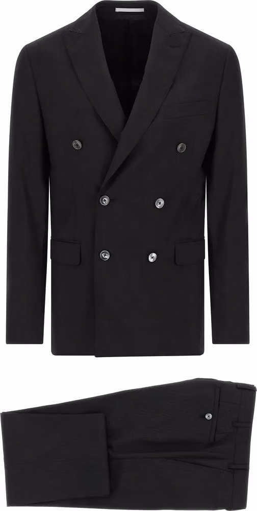 Pal Zileri Black Wool Two-Piece Suit