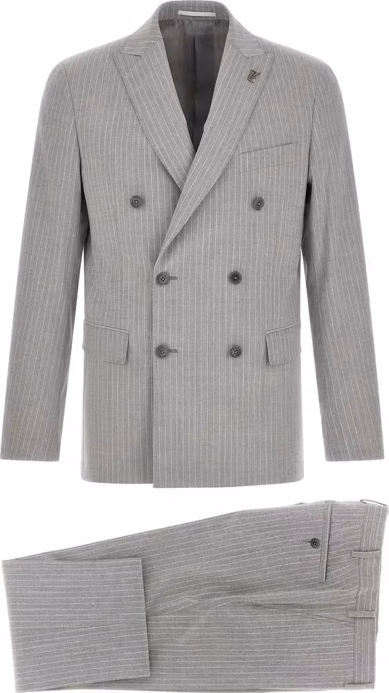Pal Zileri Gray Polyester Two-Piece Suit