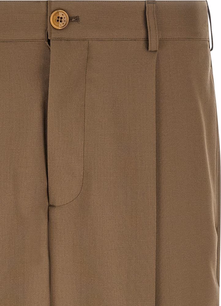Marni Beige Virgin Wool Casual Pants