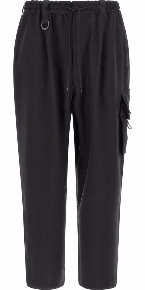 Y-3 Black Polyester Cargo Pants
