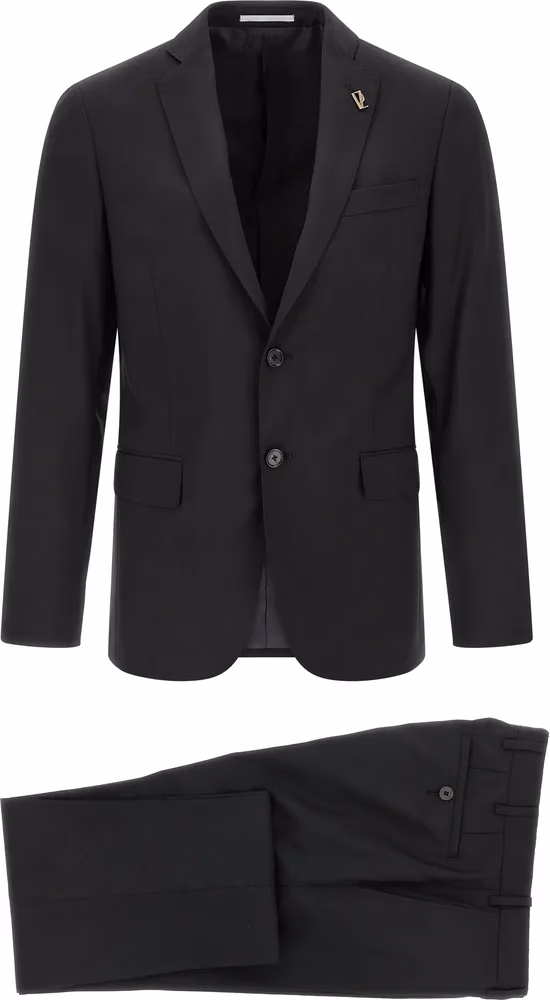 Pal Zileri Black Wool Two-Piece Suit