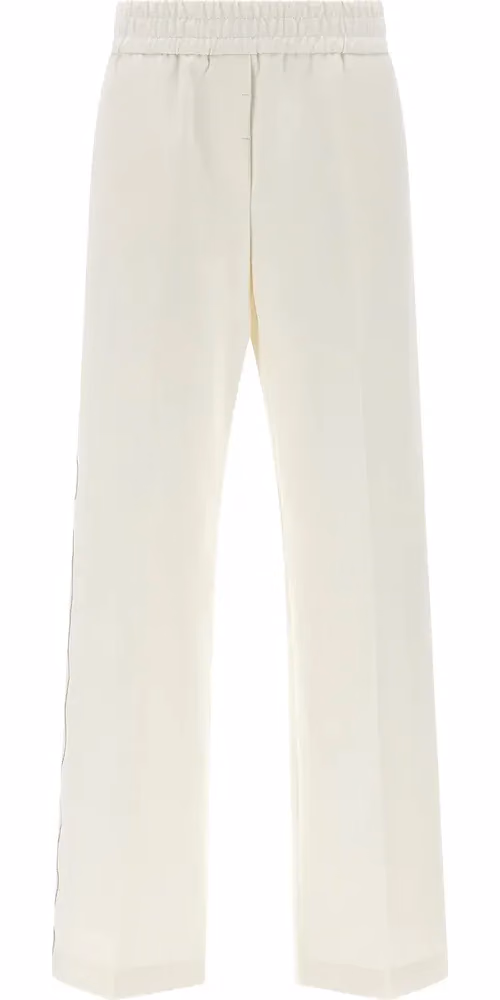 Peserico White Cotton Casual Pants