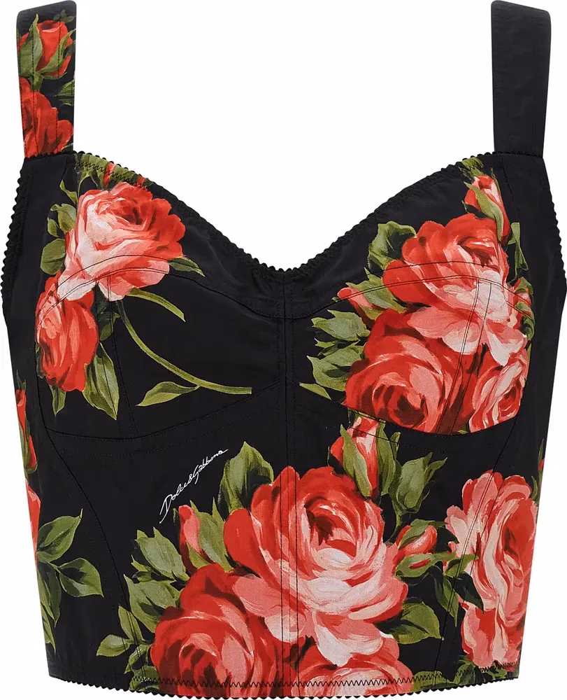 Dolce & Gabbana Black Cotton Tank Tops