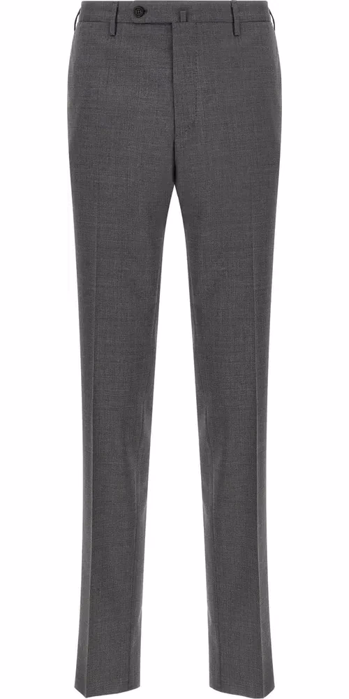 Incotex Gray Virgin Wool Dress Pants