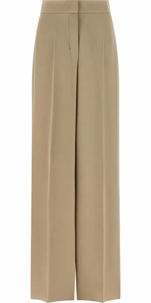 Max Mara Beige Silk Dress Pants