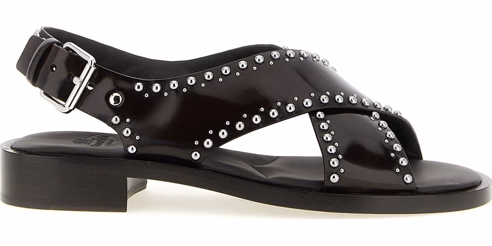 Church's Brown Calfskin Flat Sandals
