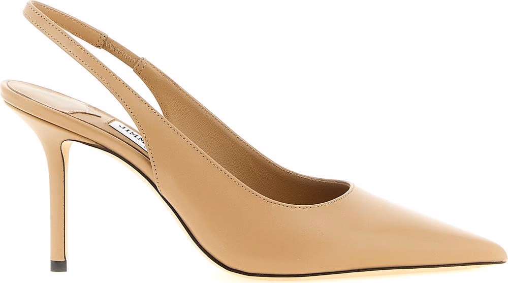 Jimmy Choo Beige Leather High Heel Pumps