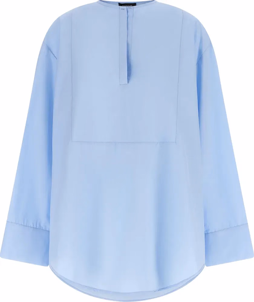 Fabiana Filippi Blue Cotton Blouse