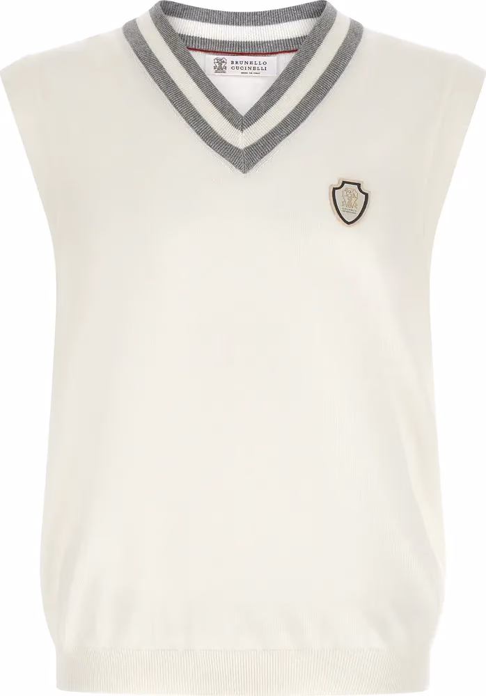 Brunello Cucinelli White Cotton Sweatshirt