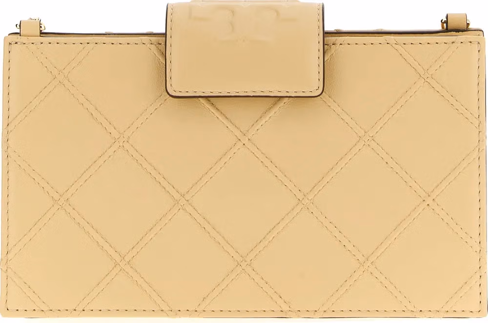 Tory Burch Beige Lamb Leather Cardholder