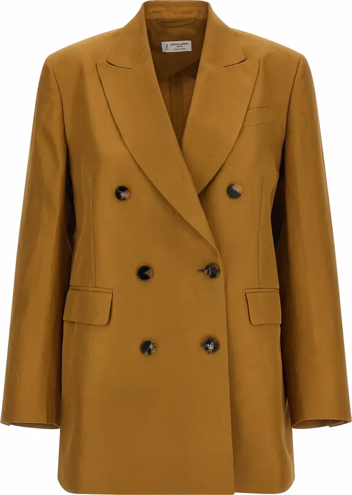 Alberto Biani Brown Viscose Blazer