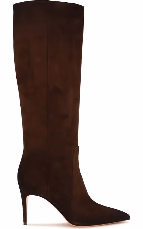 Santoni Brown Calf Leather Bos Taurus High Heel Boots