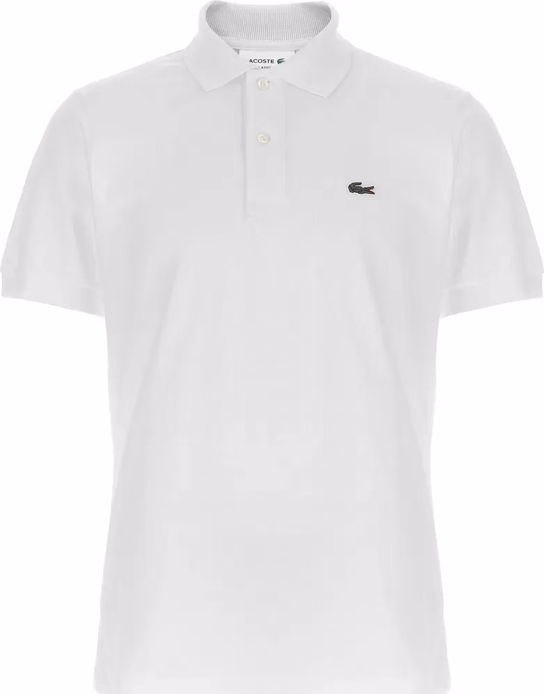 Lacoste White Cotton Polo Shirt