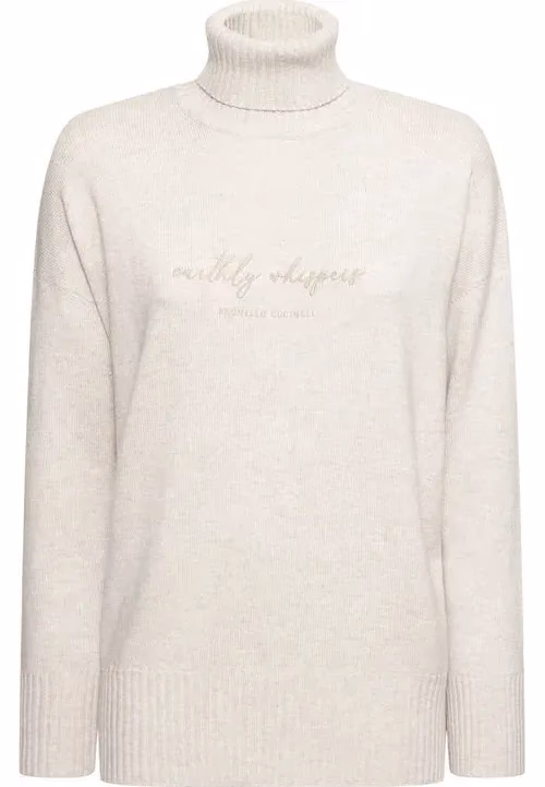 Brunello Cucinelli Beige Cashmere Turtleneck