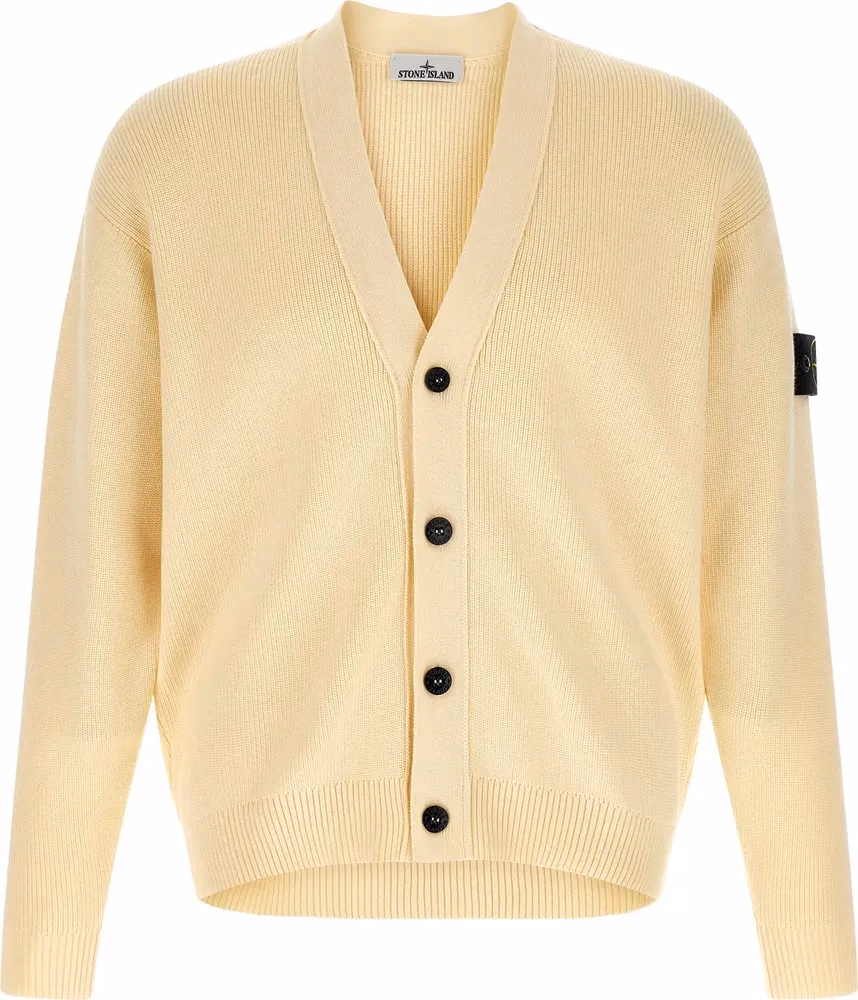 Stone Island Beige Cotton Cardigan