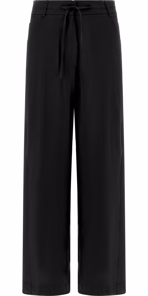 NUDE Black Viscose Casual Pants