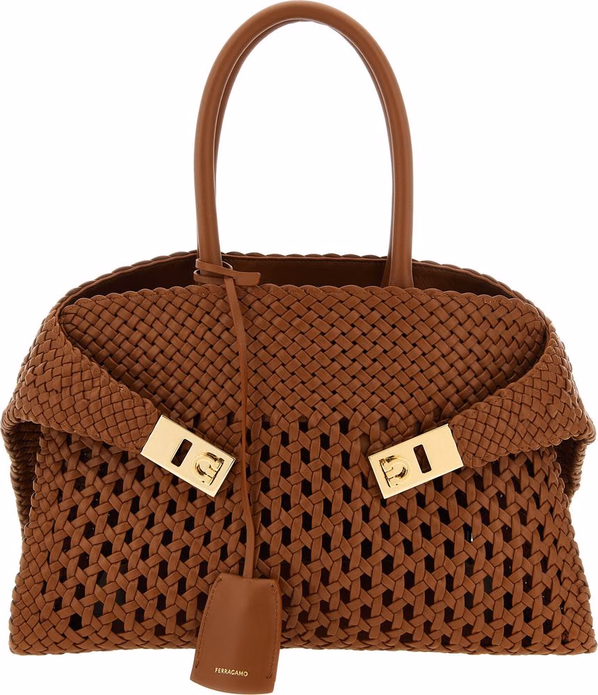 Ferragamo Brown Calfskin Handbag