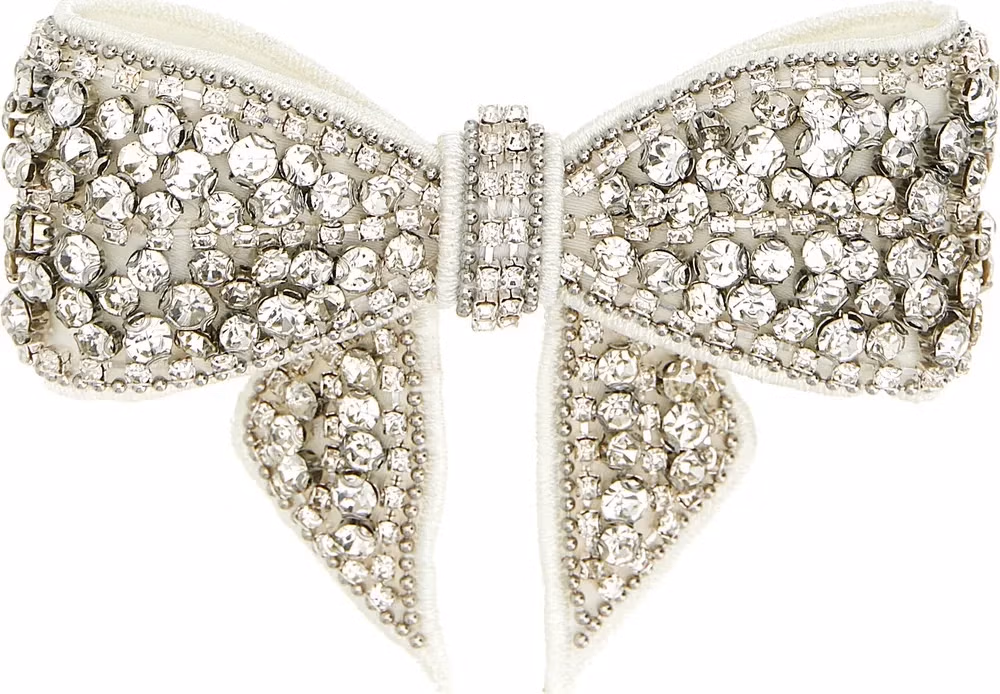 Self-Portrait White Polyester Hair Clip
