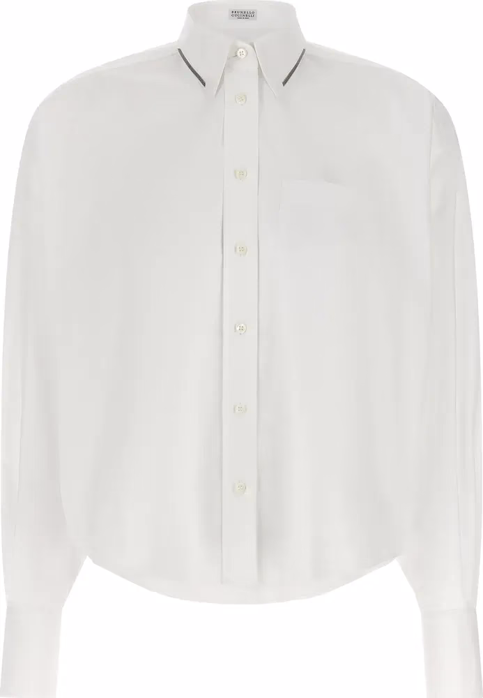 Brunello Cucinelli White Cotton Blouse