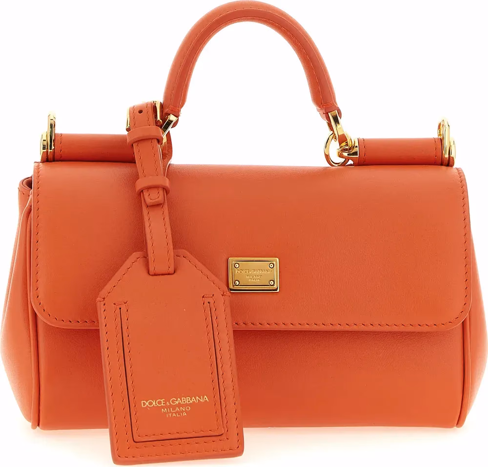Dolce & Gabbana Orange Calfskin Handbag