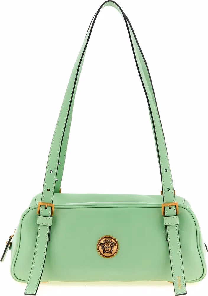 Versace Bicolor Lamb Leather Shoulder Bag