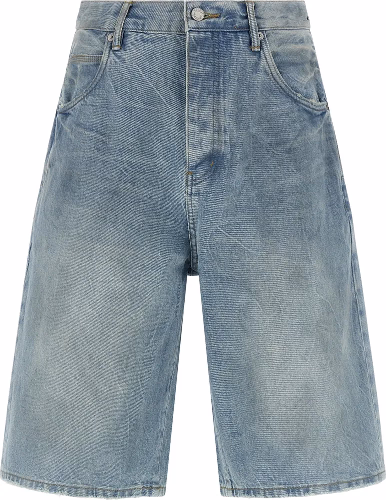 PURPLE Blue Cotton Bermuda Shorts