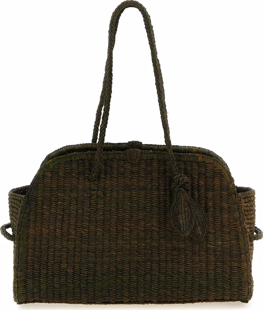 Jacquemus Bicolor Raffia Tote Bag
