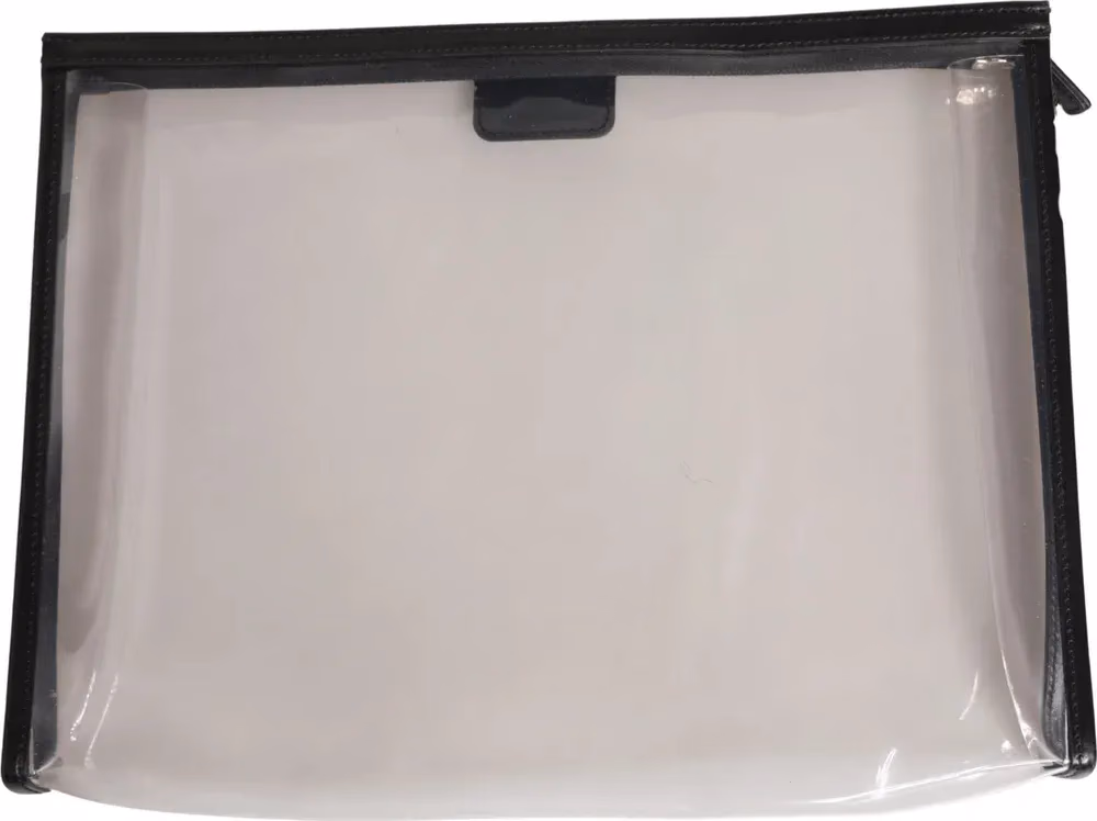 Dolce & Gabbana Transparent PVC Clutch Pouch Purse Branded Logo Plaque Bag