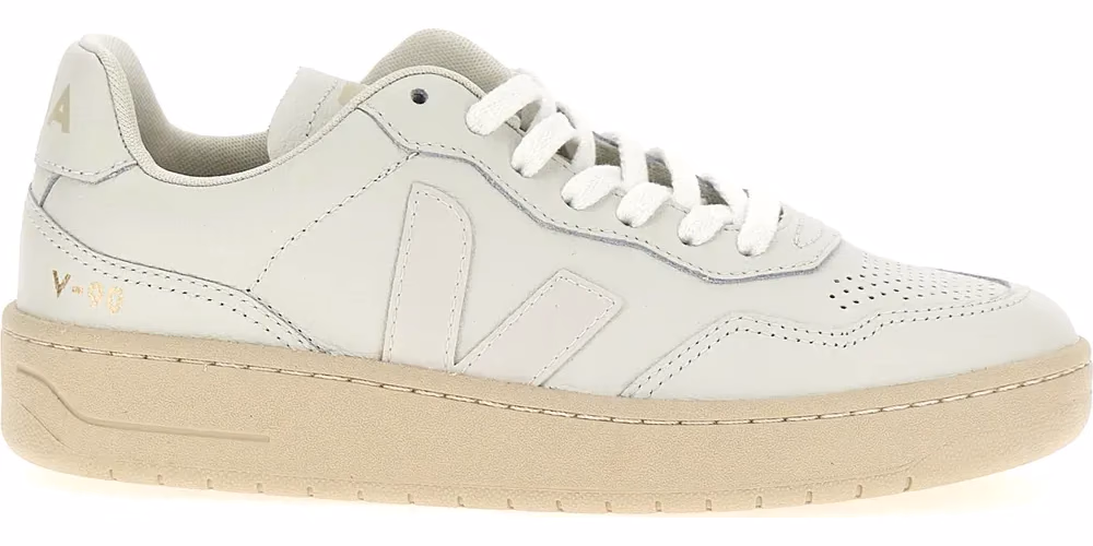 Veja White Leather Low Top Sneakers