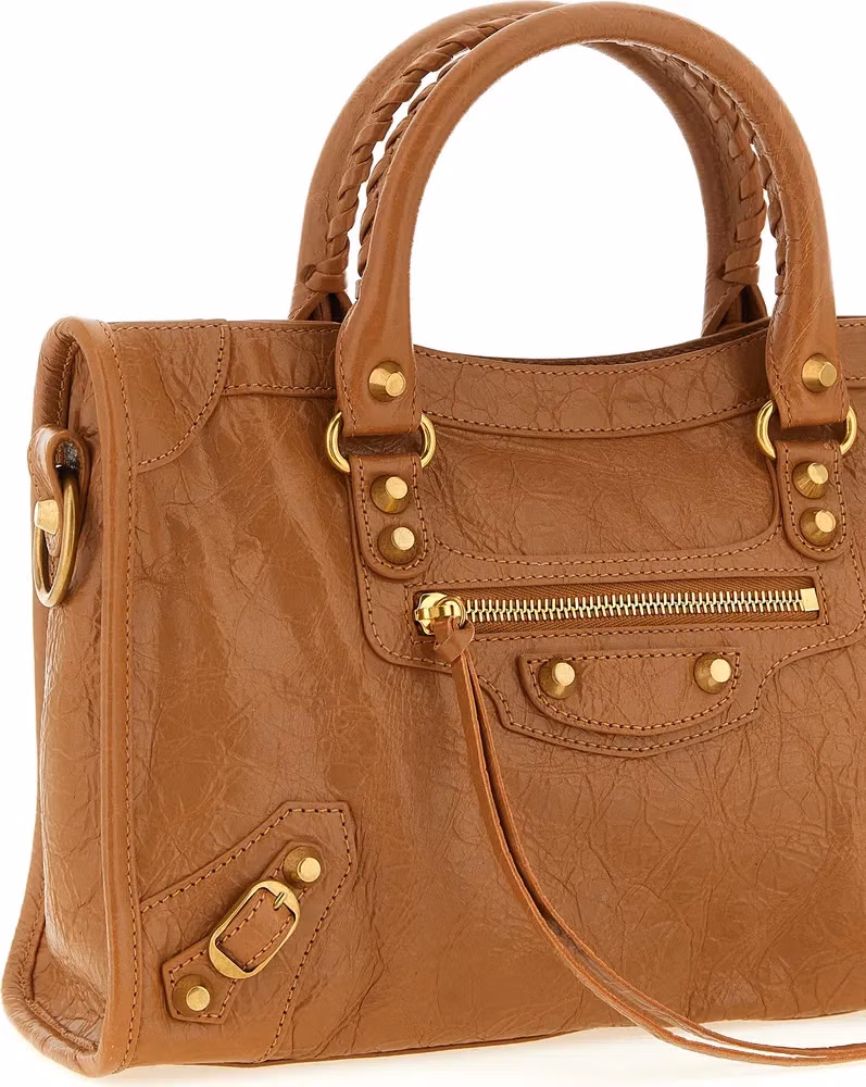 Balenciaga Brown Lamb Leather Handbag