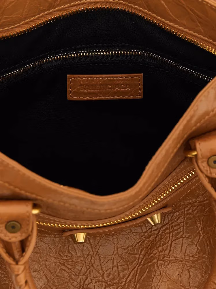 Balenciaga Brown Lamb Leather Handbag