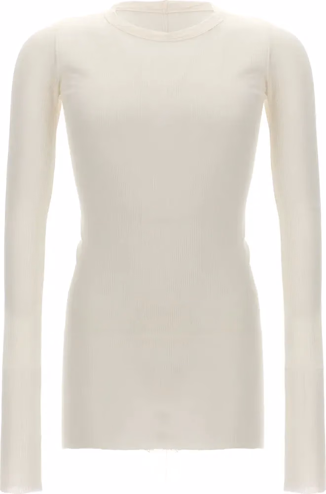 Rick Owens White Viscose T-Shirt