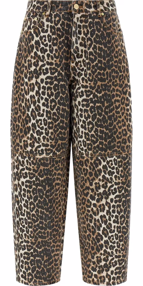 Ganni Brown Organic Cotton Cropped Jeans