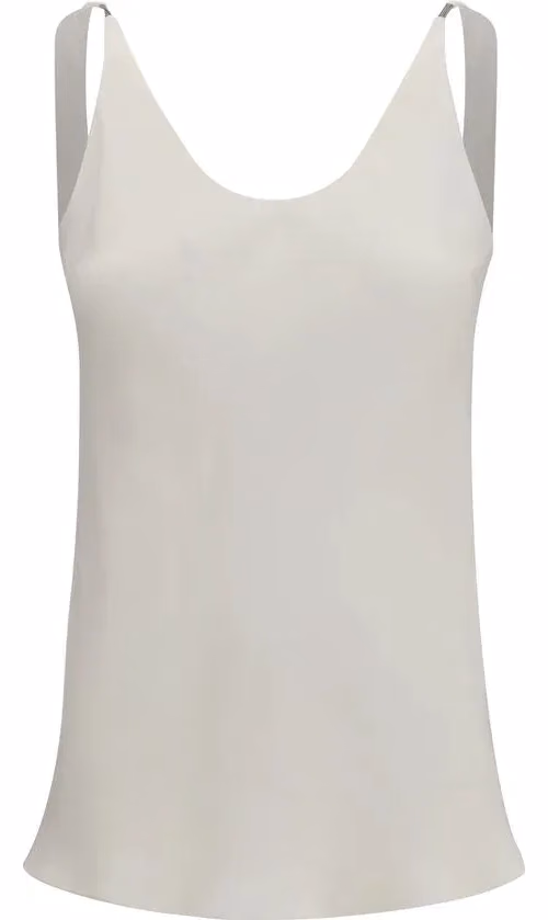 Brunello Cucinelli Beige Silk Blouse