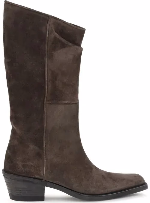Khaite Brown Leather Ankle Boots