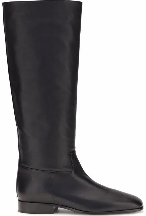 Herbert Levine Black Calf Leather Bos Taurus Ankle Boots