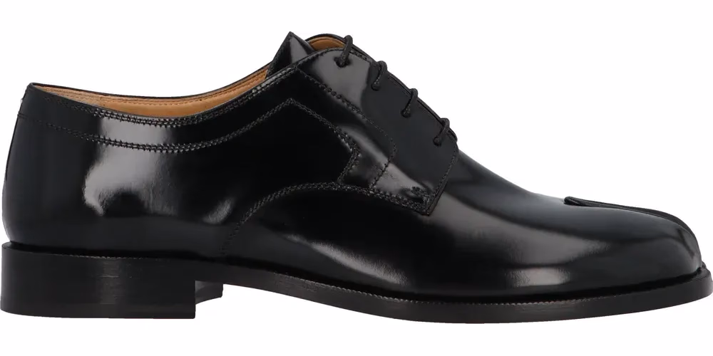Maison Margiela Black Calfskin Oxfords And Derbies