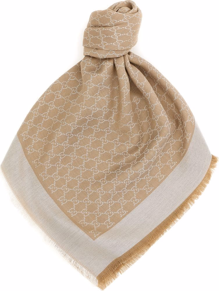 Gucci Beige Silk Scarf