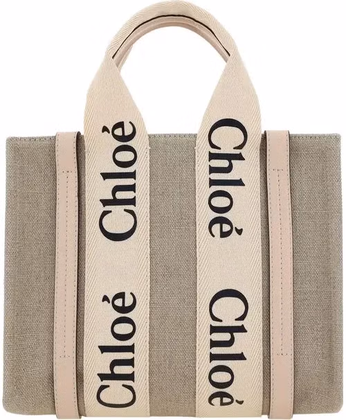 Chloé Brown Linen Handbag