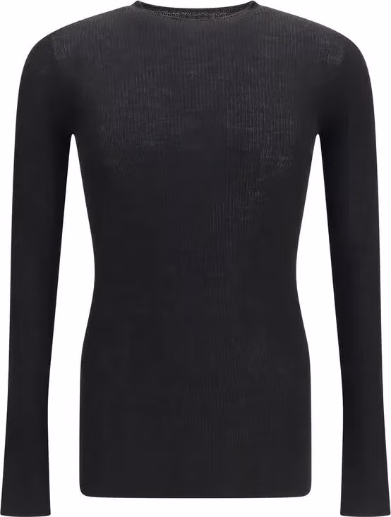 Rick Owens Black Wool Oves Aries Sweatshirt