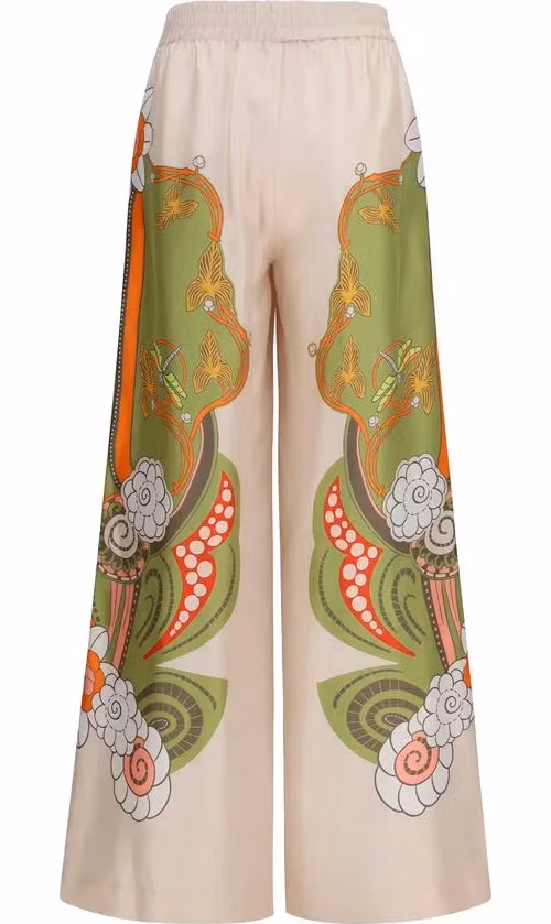 La Double J Multicolor Silk Casual Pants