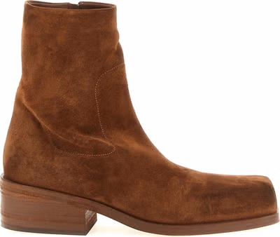 Brown Calfskin Ankle Boots