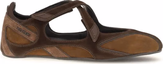 The Attico Brown Calf Leather Bos Taurus Ballet Flats